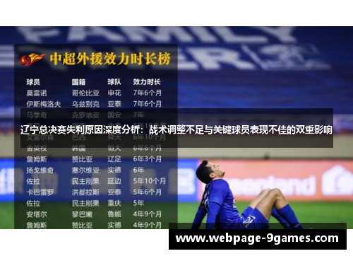 辽宁总决赛失利原因深度分析：战术调整不足与关键球员表现不佳的双重影响